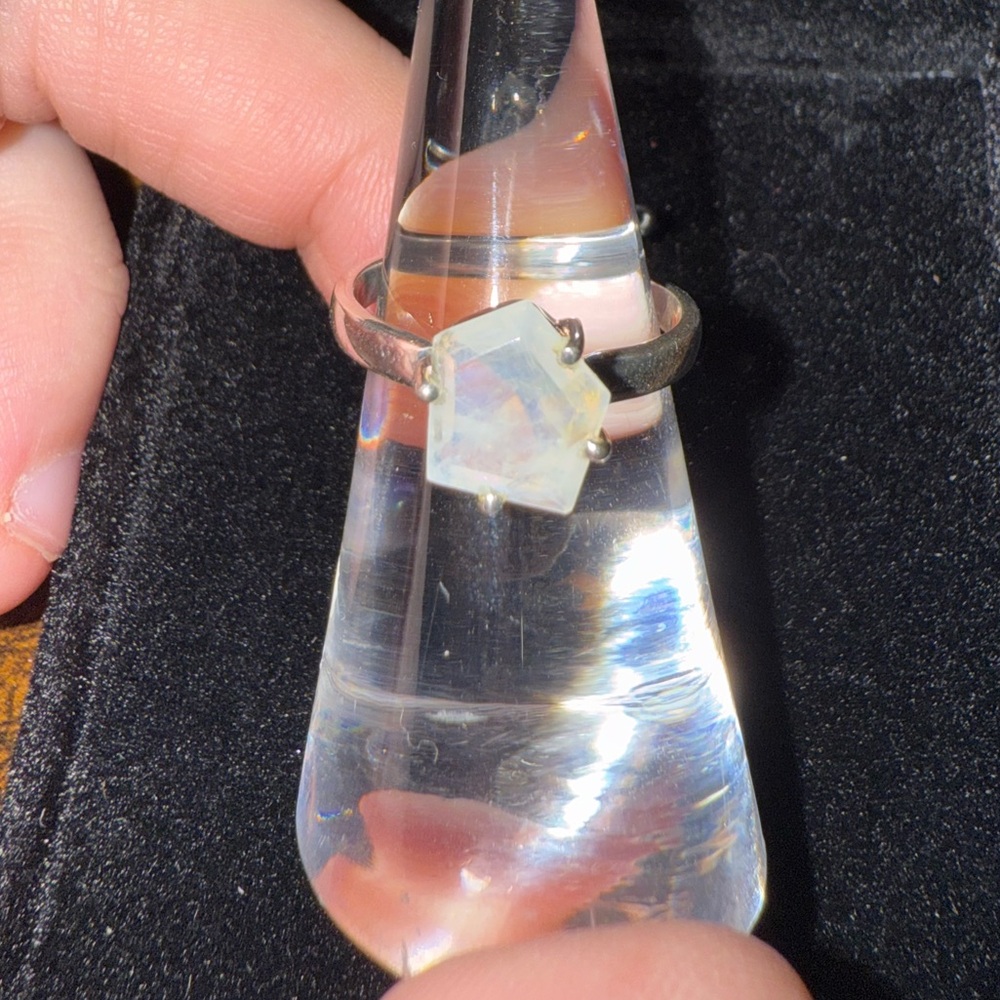 Rainbow Moonstone Ring